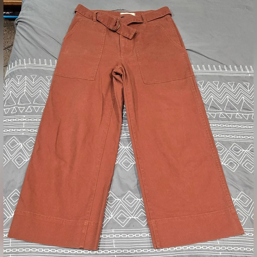 Madewell High Waisted Utility Wide Leg Cropped Jeans Size 27 - Picture 5 of 10
